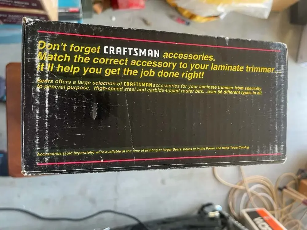 Craftsman Industrial Heavy-Duty 3/4 HP Laminate Trimmer with Case and Bits‎